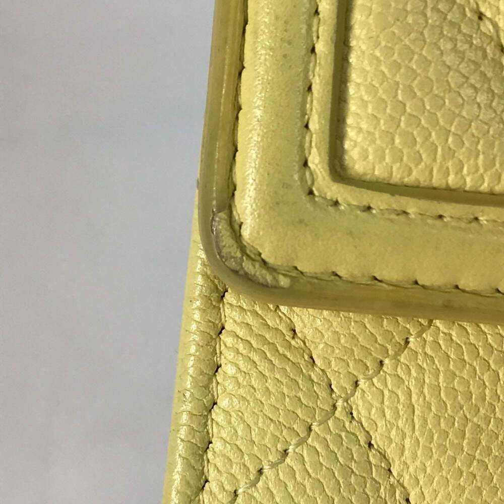 CHANEL Yellow Caviar Leather Logo Wallet - Picture 10 of 16